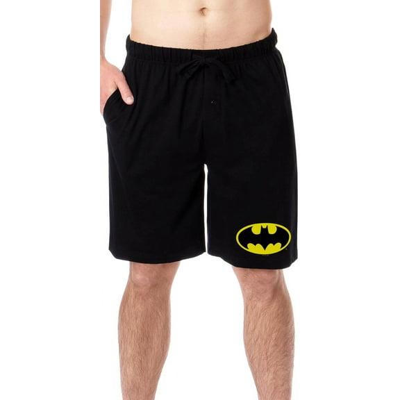 DC Comics Mens' Batman Bat-Symbol Classic Logo Icon Sleep Pajama Shorts