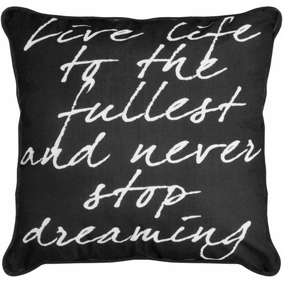 Formula Live Laugh Love Decorative Pillow, Black and White - Walmart.com
