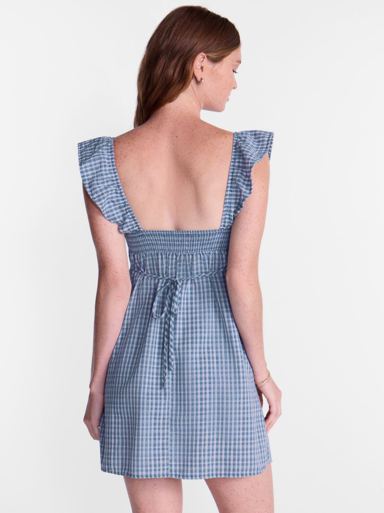 No Boundaries Plaid Picnic Mini Dress, Women’s XXS-XXL