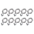 thumbnail image 1 of Uxcell 10 Paquete Ojos de Perno, M4 x 7mm Acero Inoxidable Rosca Ojos Plata con Tuerca para Colgar o Asegurar Cables, 1 of 6