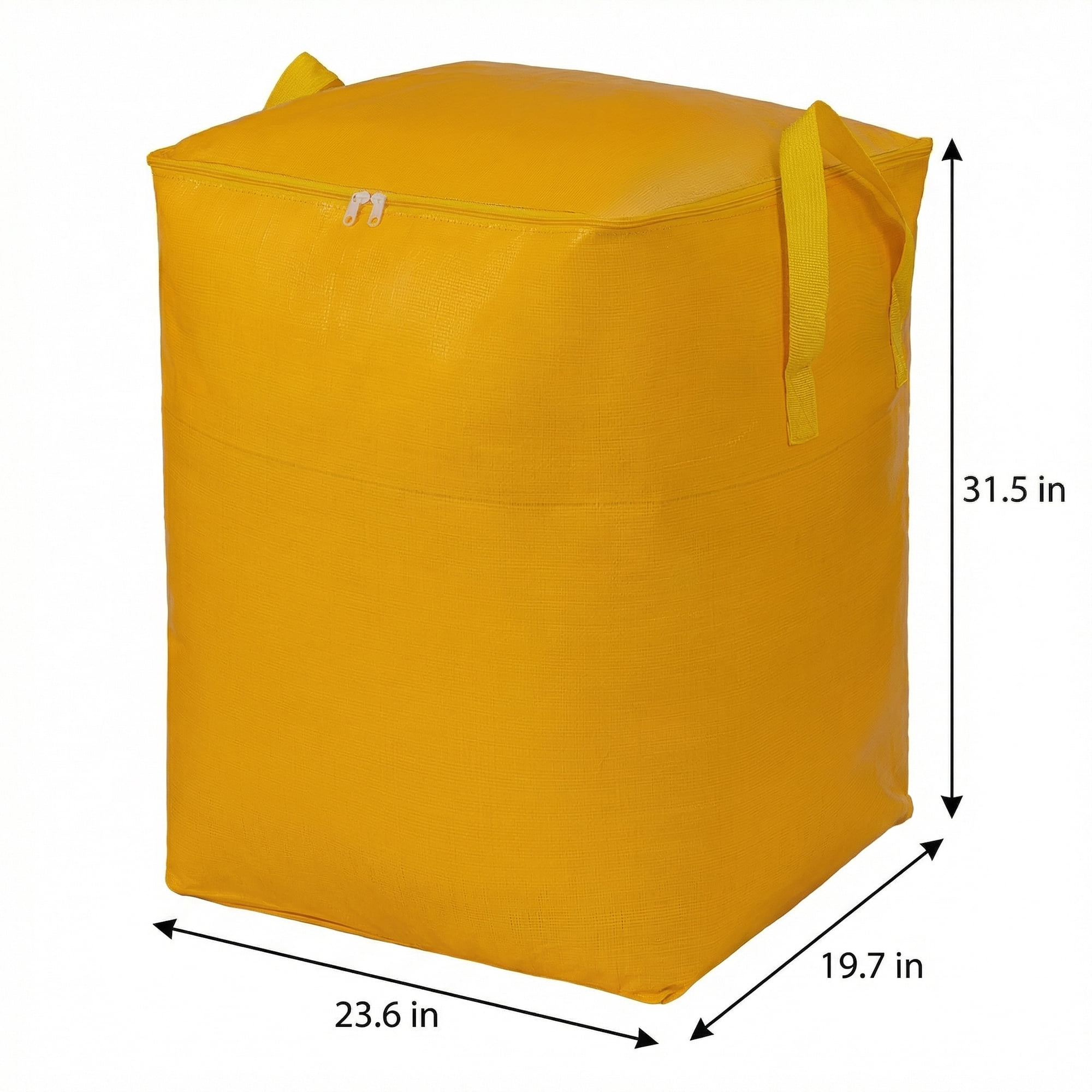 Unique Bargains Clothes Storage Bag with Handles Yellow 23.6"x19.7"x31.5"
