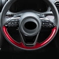 thumbnail image 5 of Car Glossy Black Steering Wheel Panel Cover Trim Decoration Frame Sticker For Aqua Yaris Sienta 202, 5 of 5
