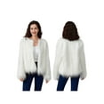 thumbnail image 2 of FOCUSNORM Women Faux Fur Coat Solid Color Open Front Long Sleeve Plus Size Jacket Warm Winter Outwear, 2 of 9