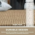 thumbnail image 4 of Washable Area Rug 6x9 ft Rubber Backed Non Slip Rugs for Living Room Braided Cotton Bedroom Rug Woven Office Rugs Indoor Floor Carpets for Dining Bedroom Living Room, Tan/Orange/Brown, 4 of 9