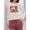 thumbnail image 2 of Farm Animals Xmas - Santa Hat Festive Women's Long Sleeve, 2 of 4