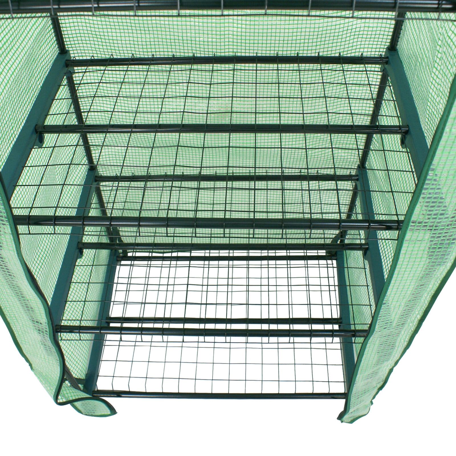 SuperDeal Mini Plant Greenhouse 27 in x 19 in Zipper Door 4 Tiers 4 Shelves