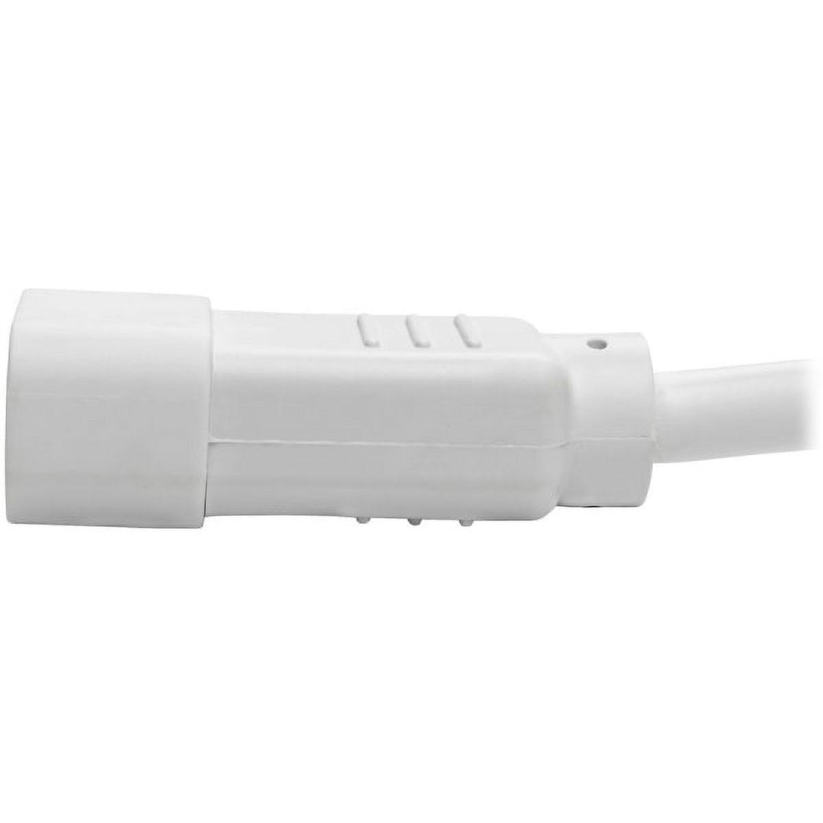 Eaton Tripp Lite Series Heavy-Duty PDU Power Cord, C13 to C14 - 15A, 250V, 14 AWG, 6 ft. (1.83 m), White - Power extension cable - IEC 60320 C14 to power IEC 60320 C13 - 6 ft - white - image 5 of 5