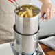 thumbnail image 4 of 2X Olla para freír de acero inoxidable, freidora de papas fritas en tempura con colador, sartenes para freír pollo, herramienta de cocina, 4 of 8