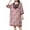 Pink, variant on Taylonsss Womens Summer Dress Ethnic Round Neck Short/Three-Quarter Sleeve Cotton Poplin Print Boho Casual Maxi Dress
