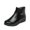 Black, variant on NOKIO Women's Flat Ankle Booties with Decorative Oversized Metal Button Detail, Casual Side Zipper Booties Comfortable Round Toe B𝗈𝗈𝑡𝑠 Lightweight Walking Shoes for Travel