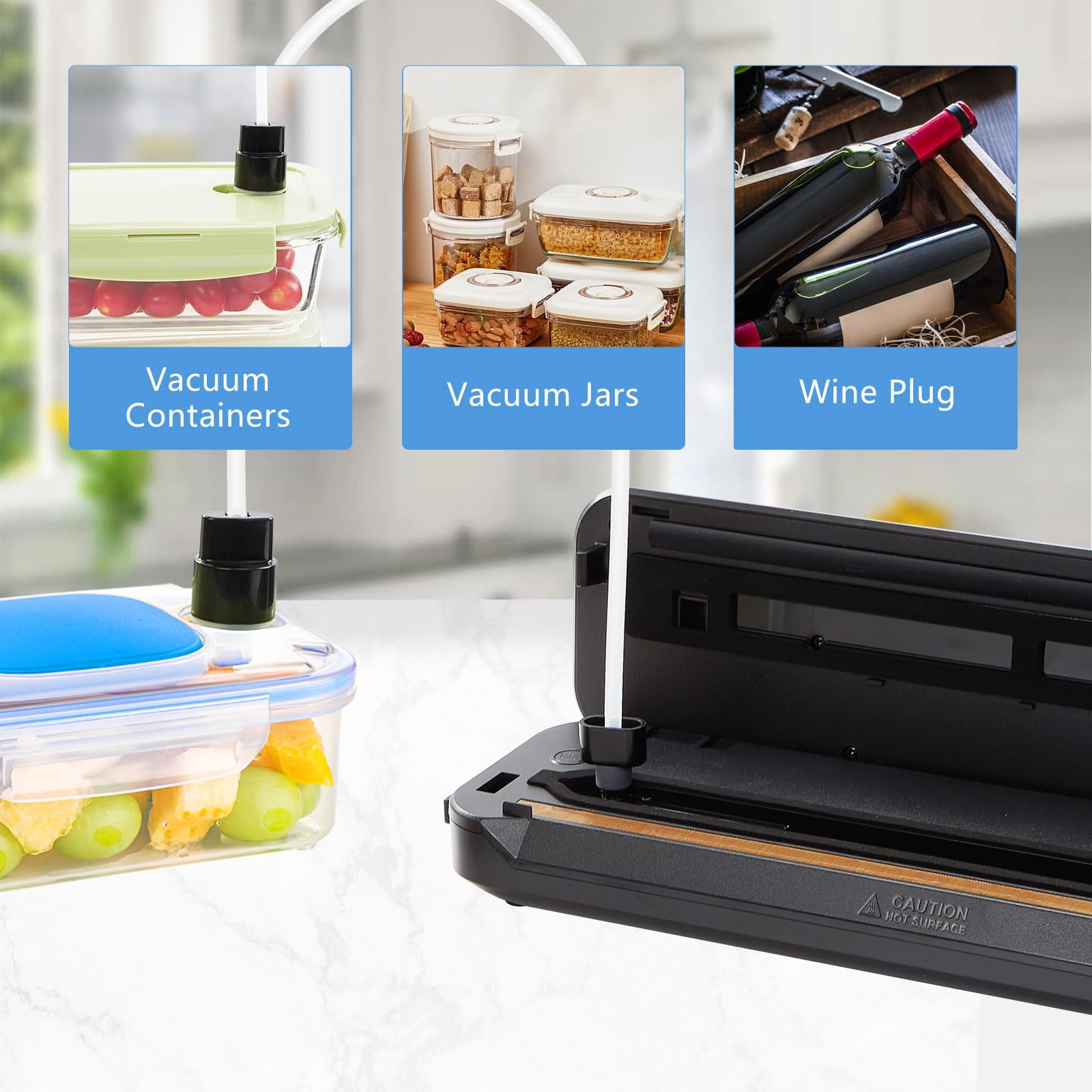 Inkbird Food Vacuum Sealer Machine with Starter Kit,Dry & Moist Sealing Modes for Food Preservation