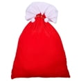 thumbnail image 1 of BEADCEST Christmas Velvet Drawstring Bag Red Reusable Strong Fabric Candy Wrap Storage Pouch, 1 of 6