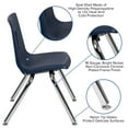 thumbnail image 5 of Emma + Oliver Navy Student Stack School Chair - 14-inch, 5 of 14