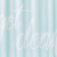 thumbnail image 5 of Long Decorative Get Clean Print - Easy Care Fabric Shower Curtain with Reinforced Buttonholes, for Bathroom Showers, Stalls and Bathtubs, Machine Washable - 72" x 84" - White/Mint, 5 of 6