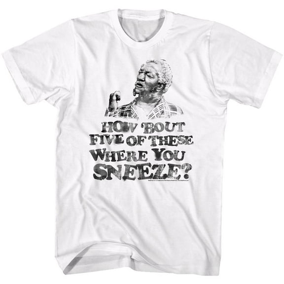 Redd Foxx Sneeze White Adult T-Shirt 3Xl