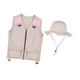 thumbnail image 5 of Chaleco de explorador para niños, disfraz de camping, chaleco cargo, sombrero, aventura al aire libre Rosa, 5 of 9