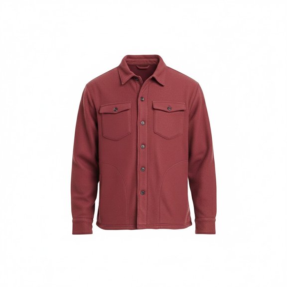 Men's Long Sleeve Shirt Jacket - Goodfellow & Co™ Maroon L