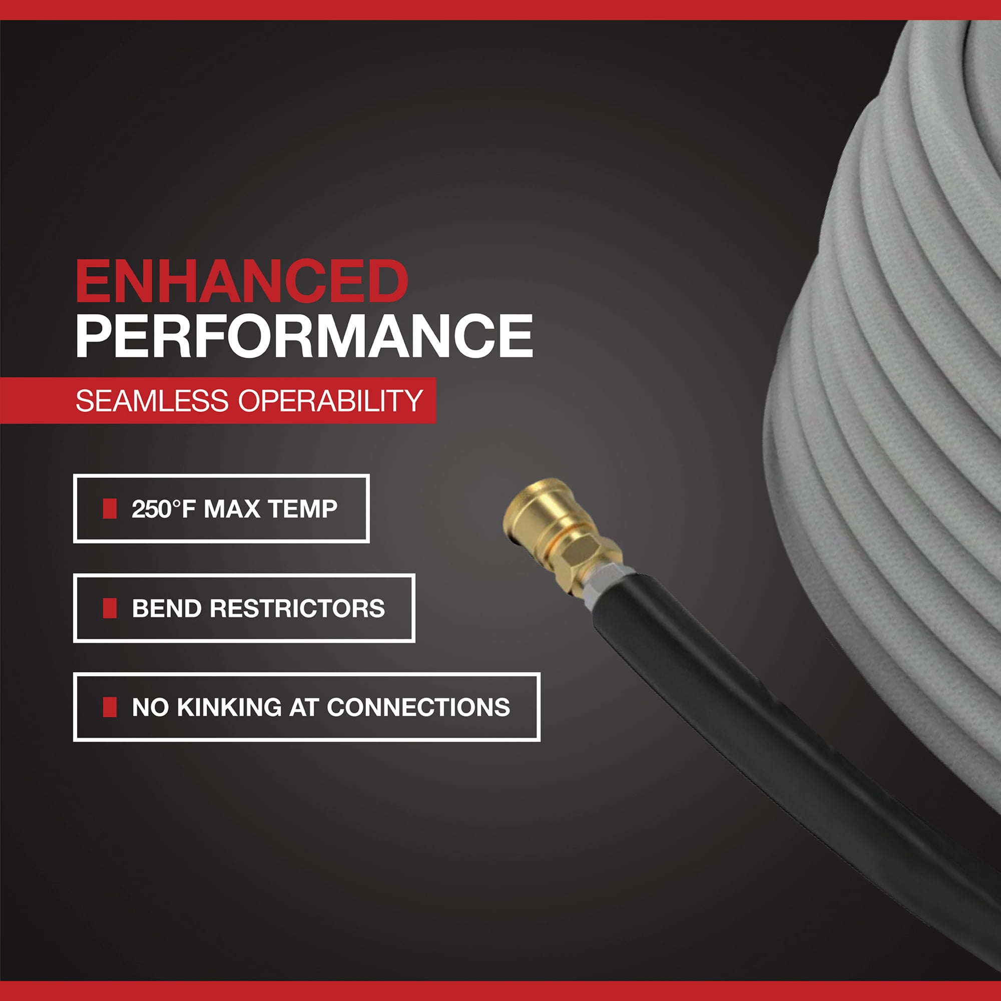 NorthStar Nonmarking Pressure Washer Hose, 4000 PSI, 100ft. x 3/8in.