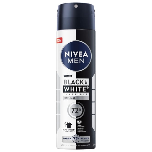 Antitranspirante NIVEA MEN invisible black & white spray 150 ml