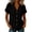 Black-Tops, variant on Womens Crinkle Gauze Button Down Shirts Short Sleeve Notched Collar Loose Fit Blouses Casual Office Commute Summer Vacation Daily Tops White M