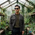thumbnail image 4 of SA106 Retro TAC Polarized Thick Bevel Rectangle Horn Rim Hipster UV400 Sunglasses / All Black, 4 of 7