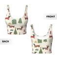 thumbnail image 6 of Rateoe Christmas Dachshund Dog Print Womens' Sports Bras Scoop Neck Sports Vest- Padded U Back Seamless High Impact Support, 6 of 7