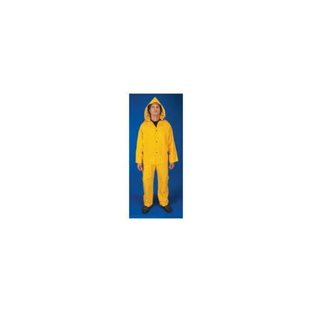 River City Yellow Classic 0.35 mm PVC And Polyester Rain Suit With Welded Seam