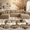 134" Khaki, variant on Liaroo 134.7" Sectional Sofa, Boneless Couch, U-Shaped Couches with Chaise No Assembly Required Modular Cloud Sofa for Living Room Apartment Theater Room