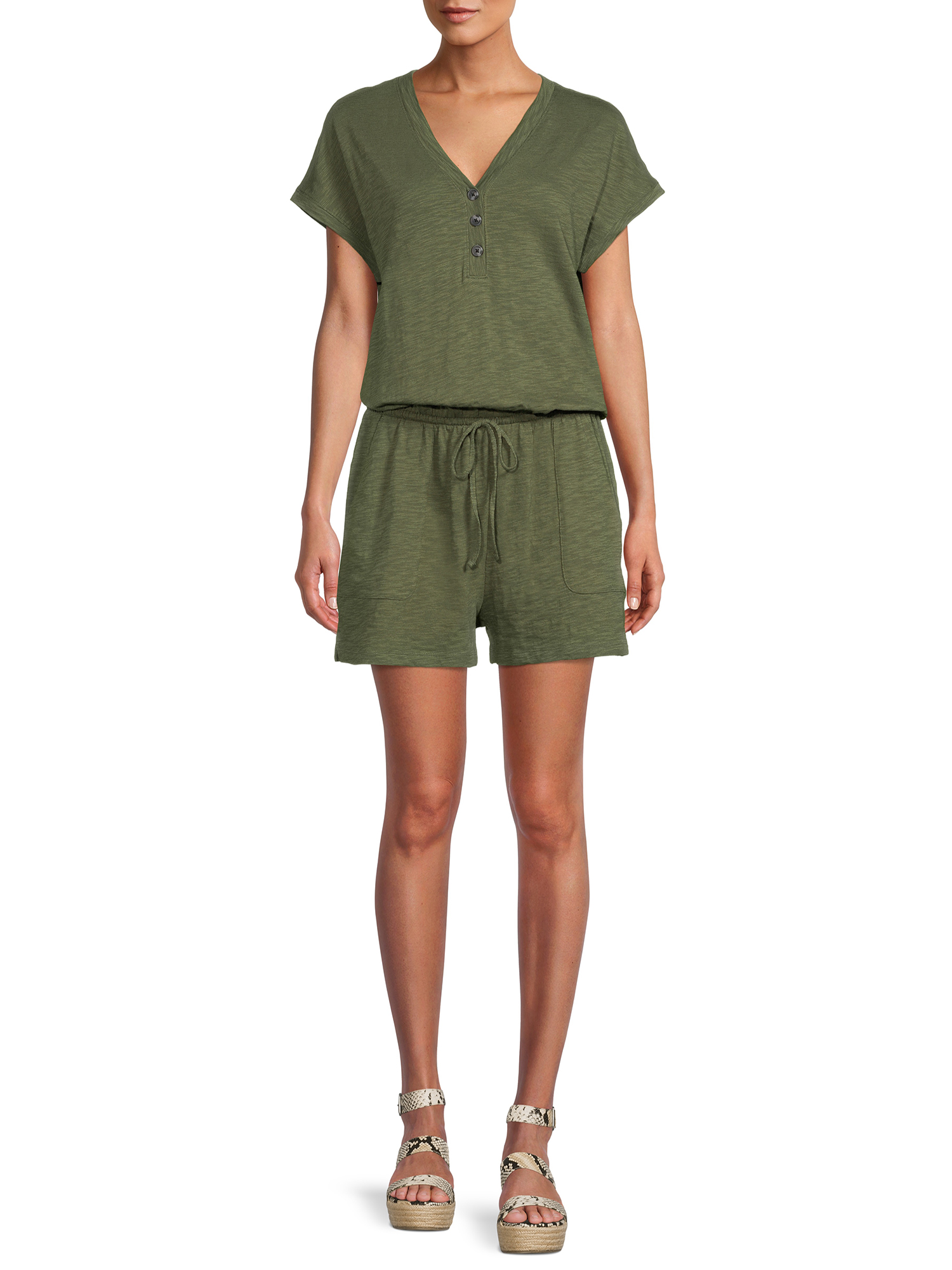 Time and Tru Women's Tie Waist Knit Dress