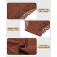 thumbnail image 6 of Aijolen Women's Cotton Underwear Lace Brazilian Panties Soft Breathable Cheeky Bikini Low Rise 6-Pack(S,Birch Copse), 6 of 7