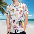 thumbnail image 5 of High Quality Hawaiian Shirts for Men Short Sleeve Aloha Beach Shirt Floral Summer Casual Button Down Shirts Blouses MW7R2F, 5 of 7