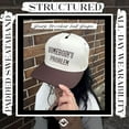 thumbnail image 4 of Funky Junque Trucker Hat – Vintage 2 Tone Snapback Baseball Cap - Somebody's Problem - Brown/Beige, 4 of 5