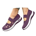 thumbnail image 3 of VNKIDY Classic Womens Casual Shoes Breathable Embroidered Flower Design Lightweight Comfortable Everyday Footwear Solid Color Summer Autumn, 3 of 8