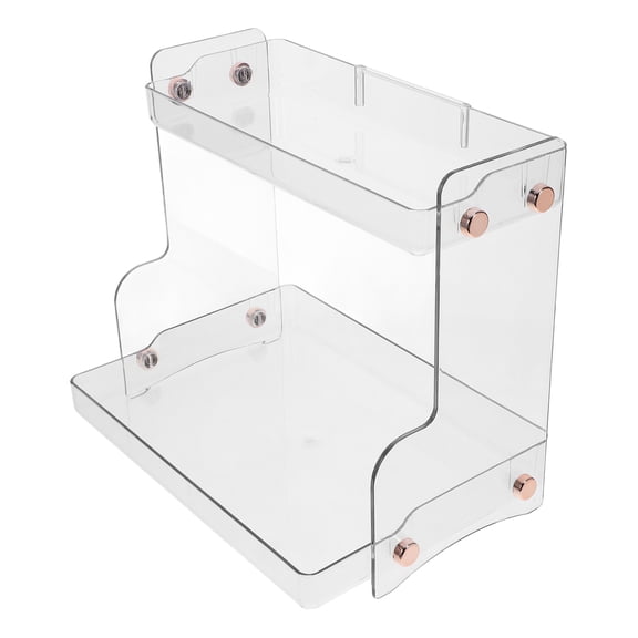 WHAMVOX  Shelf Large Vanity Top Organizer Bathroom Countertop Transparent