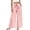 Light pink -AL12, variant on Dwellite Womens Striped Wide Leg Palazzo Pants High Waisted Elastic Drawstring Casual Lounge Trousers with Pockets Beige S