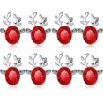 thumbnail image 1 of 4 pares de pendientes de Navidad YONGSHENG con Diseño de ciervo de cristal y diamantes de imitación, 1 of 4