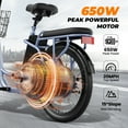 thumbnail image 2 of SANOPY 500W Electric Scooter for Adults with Seat,48V Removable Battery, 20 Mile Range, 20MPH Max Speed,Shock Absorber, Rear Rack, Commuter E-Bike for Teens and Adults, 2 of 9