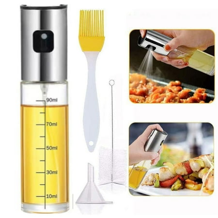 

2packs BnGAJN Halloween Sale Oil Bottle Edihome Kitchen Oil Spray Air Fryer Spray 100 Ml Sprayer Non Drip Sprayer Fryer Accessories Without Hulie Glass And Stainless