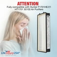 thumbnail image 2 of LifeSupplyUSA 2-in-1 True HEPA Air Cleaner Replacement Filter + Activated Carbon Charcoal Compatible with Hunter F1701HE/21 HT1701 30100 Air Purifiers, 2 of 5