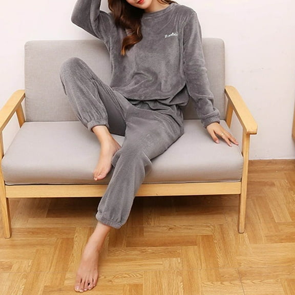 Big Girls Pajama Sets Long Sleeve Sleepwear 2 Piece PJS Jammies,Gray,Free Size