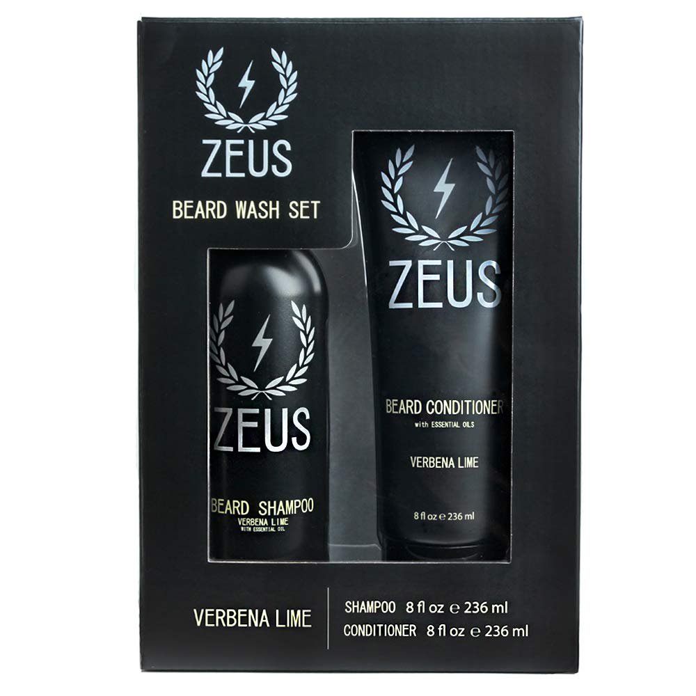 Zeus Beard ZEUS Beard Shampoo and Beard Conditioner Set for Men (8
