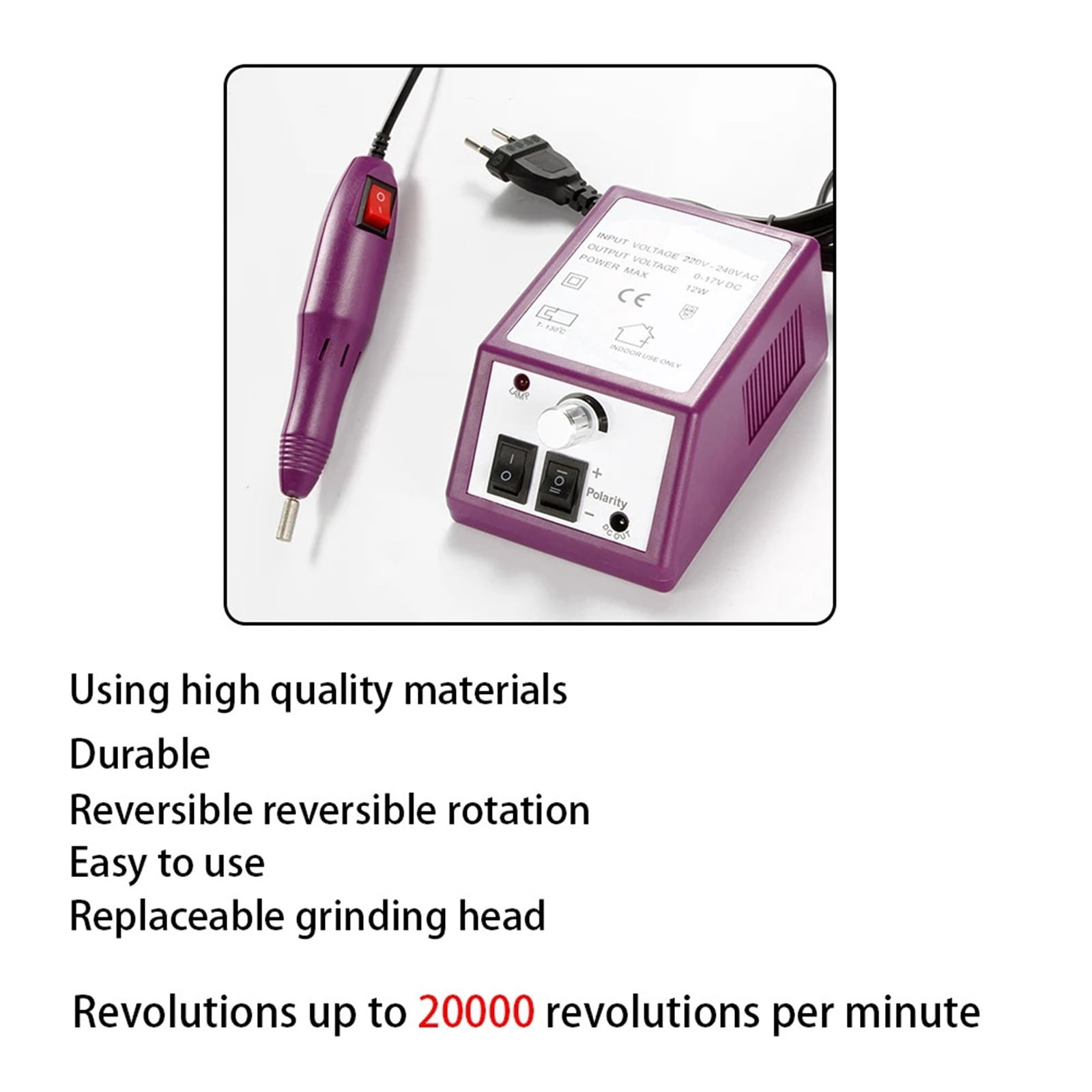 Professional Nail Drill Machine Set Nail Files Drill Bits Gel Polish Remover Tools Low Noise Cutters Nail File Kit