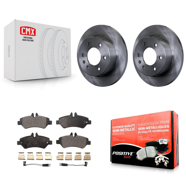 Transit Auto Rear Disc Brake Rotors and Semi-Metallic Pads Kit for Car Sprinter 2500 Mercedes-Benz Dodge 3500 Freightliner K8F-101669