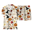 thumbnail image 6 of OJSFQUFP Girls Shorts Set Toddler Short Sleeve Print Shirts Tops Pants Outfits Button, 6 of 6
