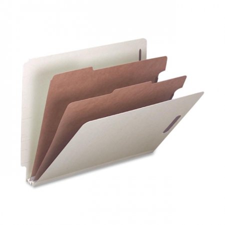 Smead 26810 Gray/Green End Tab Pressboard Classification Folders with ...