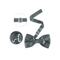 thumbnail image 3 of INSPIRE CHIC Men's Satin Pre-tied Bow Ties Formal Solid Tuxedo Bowtie Ash gray, 3 of 4