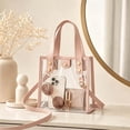 thumbnail image 2 of DIY Clear Tote Bag Kit 20x20x13cm - Adjustable Strap Handbag with Screw Assembly for Party and Travel Red, 2 of 4