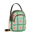 thumbnail image 7 of FORMRS Crossbody Bag for Women Quilted Travel Shoulder Cell Phone Purse with Chain Strap Handbag, Green Blossom Mosaic, 7 of 7