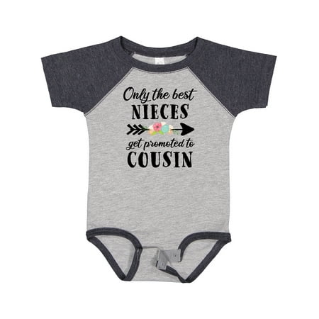 

Inktastic Only the Best Nieces Get Promoted to Cousin Gift Baby Boy or Baby Girl Bodysuit