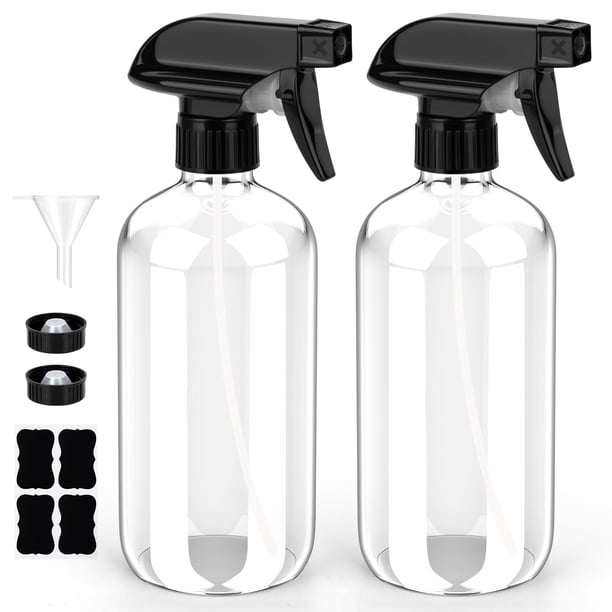 Botella de aerosol de vidrio Bontip 240 ml (paquete de 2) con accesorios